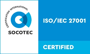 SOCOTEC Zertifizierungszeichen ISO/IEC 27001 der Hetzner Online GmbH